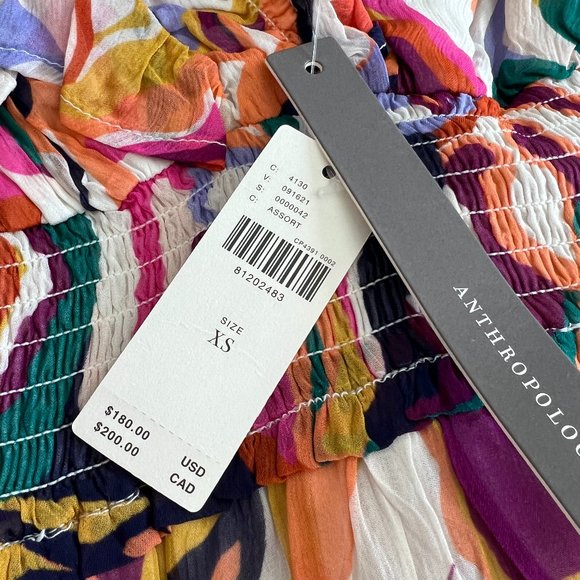 Anthropologie The Odetta Ruffled V-Neck Long-Sleeve Midi Dress NWT - Picture 7 of 9